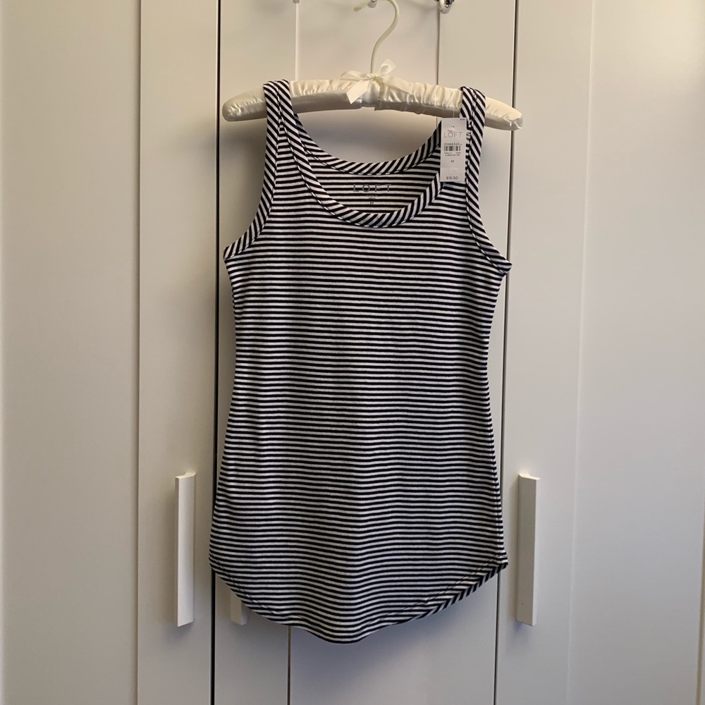 LOFT striped tank top, medium, NWT